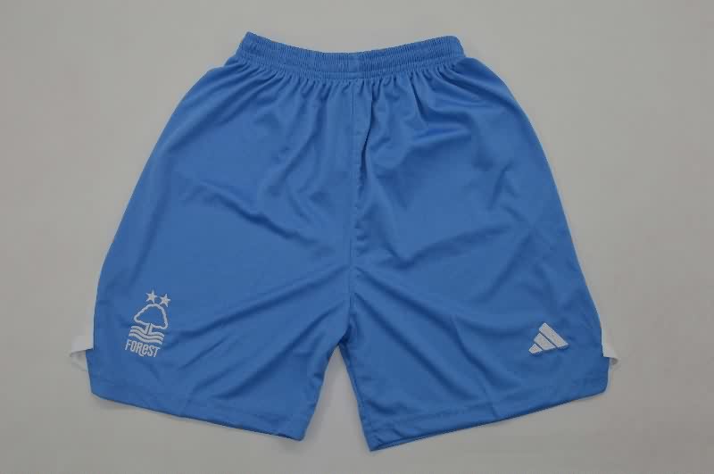 Nottingham Forest 25/26 Kids Goalkeeper Blue Soccer Jersey And Shorts