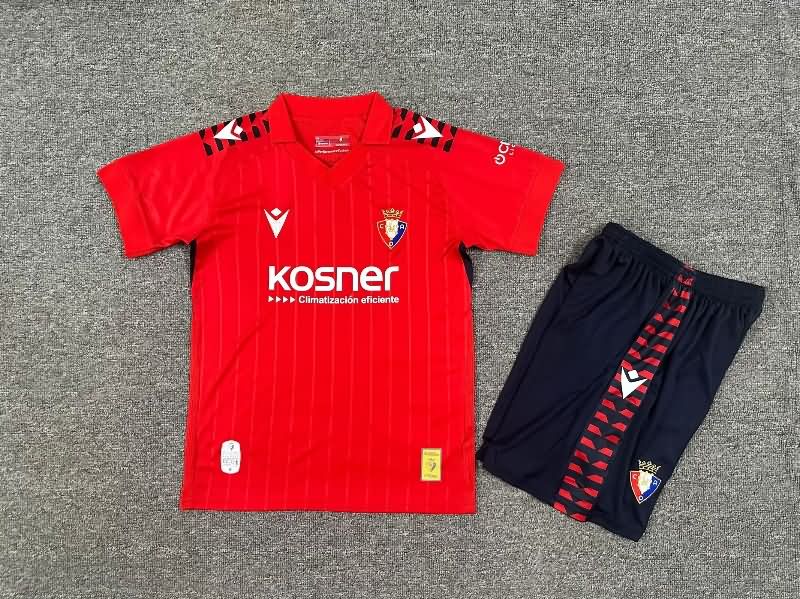 Osasuna 25/26 Kids Home Soccer Jersey And Shorts