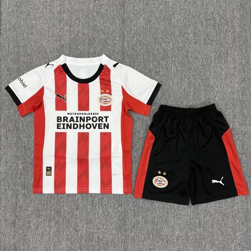 PSV Eindhoven 25/26 Kids Home Soccer Jersey And Shorts