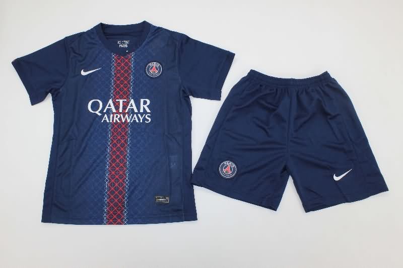 Paris St Germain 25/26 Kids Home Soccer Jersey And Shorts