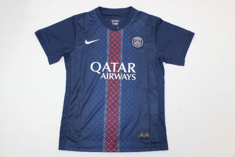 Paris St Germain 25/26 Kids Home Soccer Jersey And Shorts