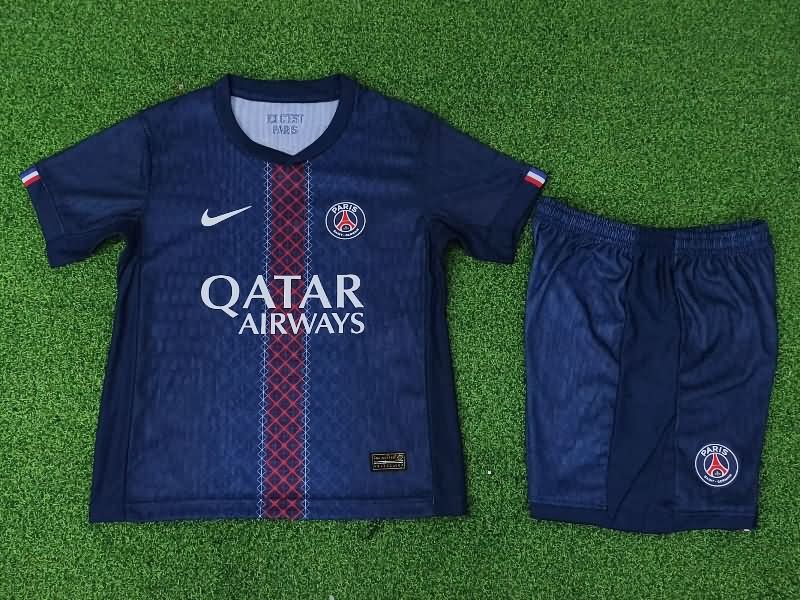 Paris St Germain 25/26 Kids Home Soccer Jersey And Shorts (Player)