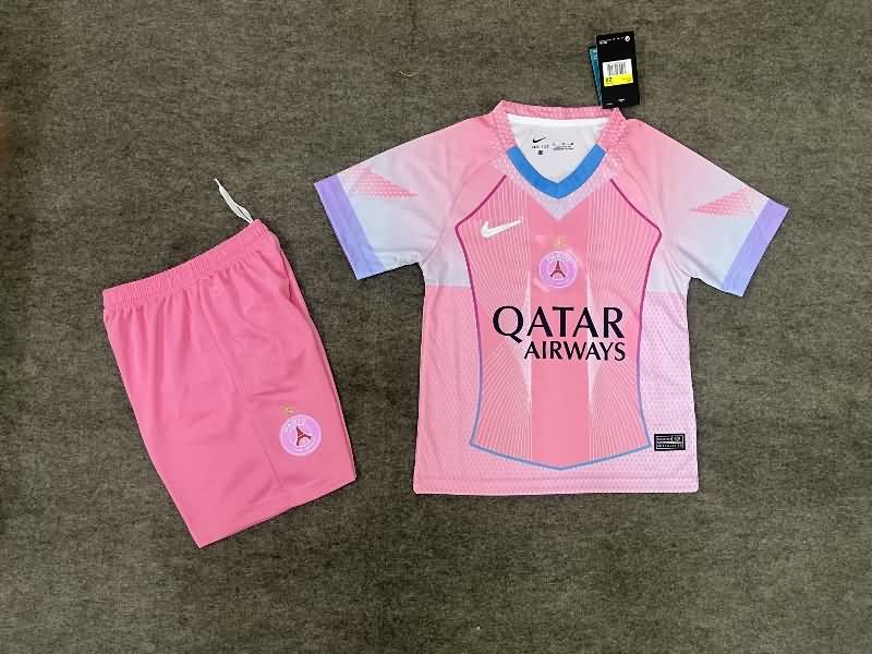 Paris St Germain 25/26 Kids Training Soccer Jersey And Shorts 02