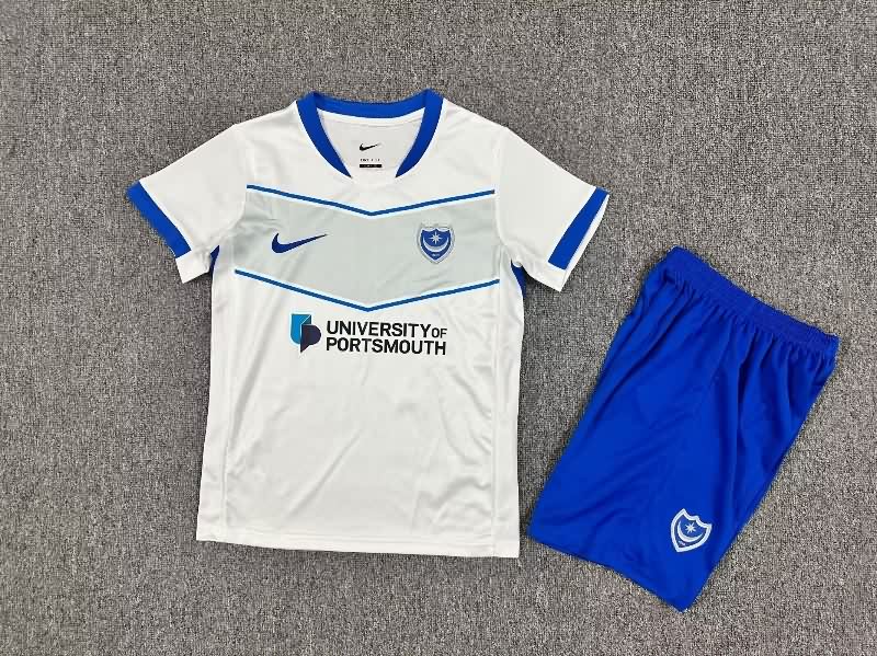 Portsmouth 25/26 Kids Away Soccer Jersey And Shorts