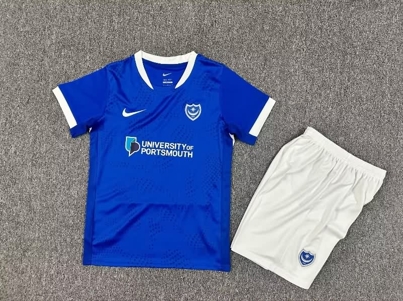 Portsmouth 25/26 Kids Home Soccer Jersey And Shorts