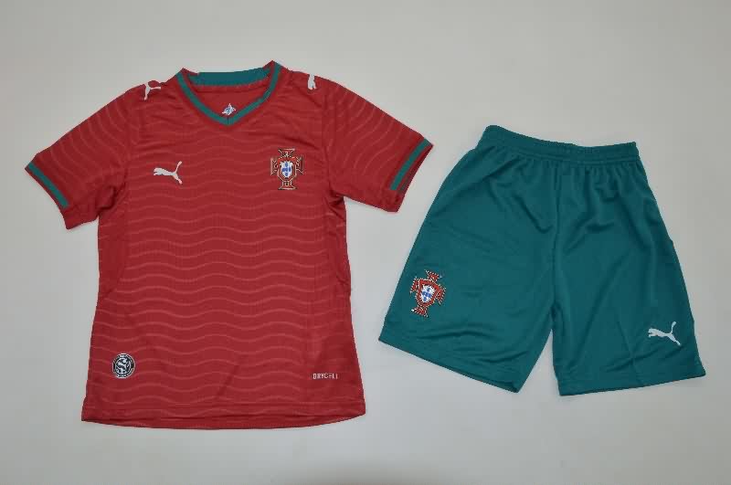 Portugal 25/26 Kids Home Soccer Jersey And Shorts