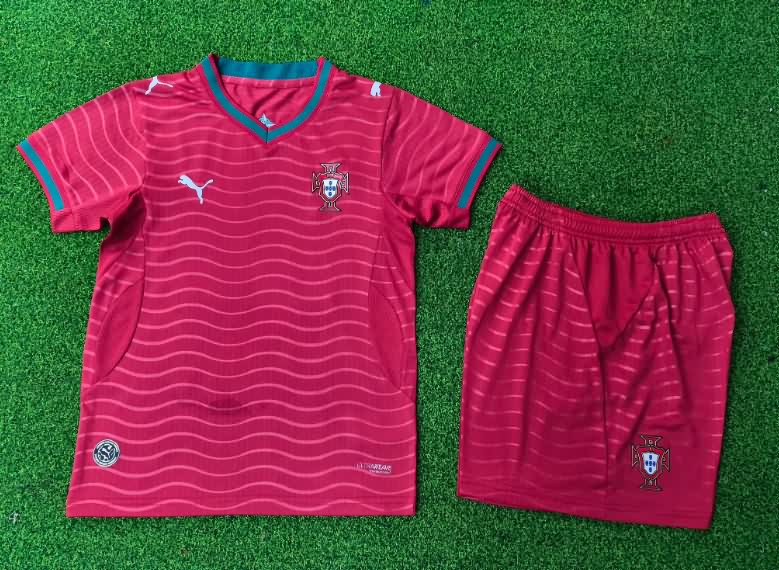 Portugal 2026 Kids World Cup Home Soccer Jersey And Shorts (Player)