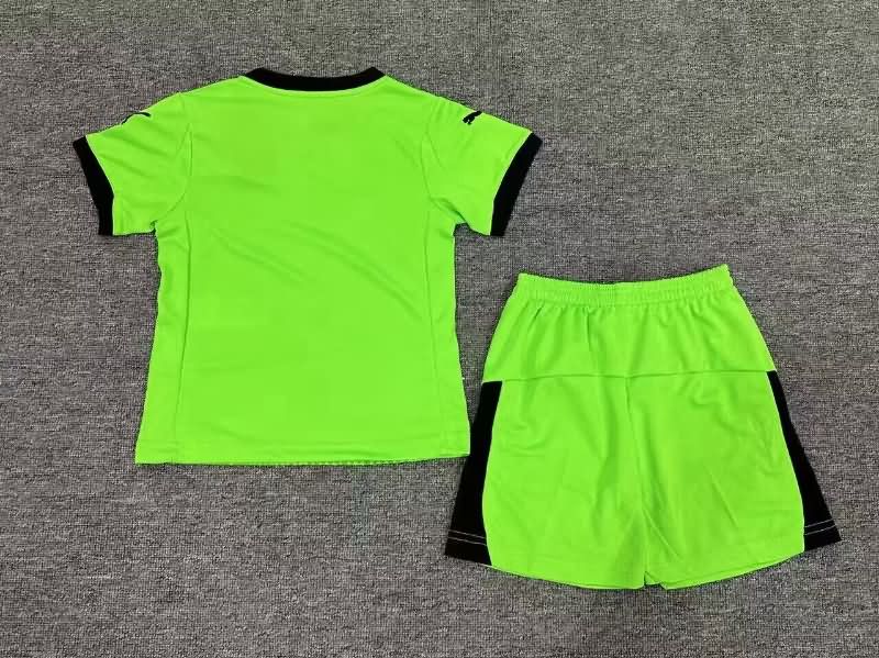 Portugal 2025 Kids Goalkeeper Green Soccer Jersey And Shorts