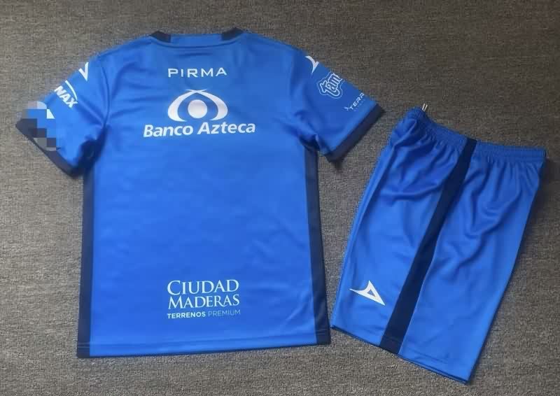 Puebla 25/26 Kids Goalkeeper Dark Blue Soccer Jersey And Shorts