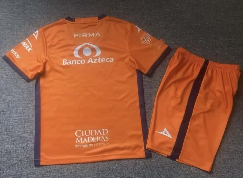 Puebla 25/26 Kids Goalkeeper Orange Soccer Jersey And Shorts