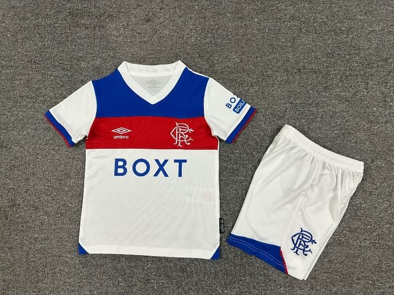 Rangers 25/26 Kids Away Soccer Jersey And Shorts