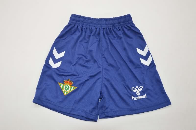 Real Betis 25/26 Kids Goalkeeper Dark Blue Soccer Jersey And Shorts
