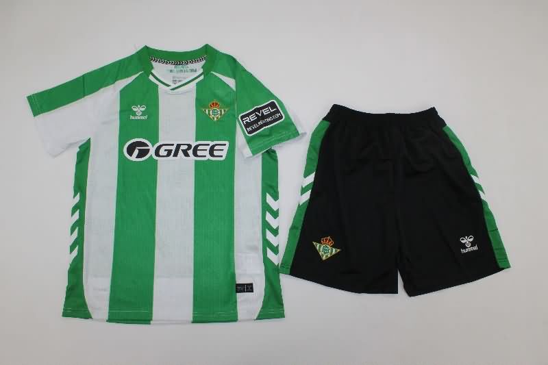 Real Betis 25/26 Kids Home Soccer Jersey And Shorts