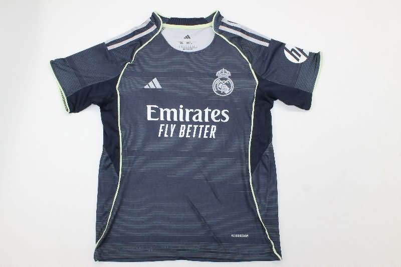 Real Madrid 25/26 Kids Away Soccer Jersey And Shorts