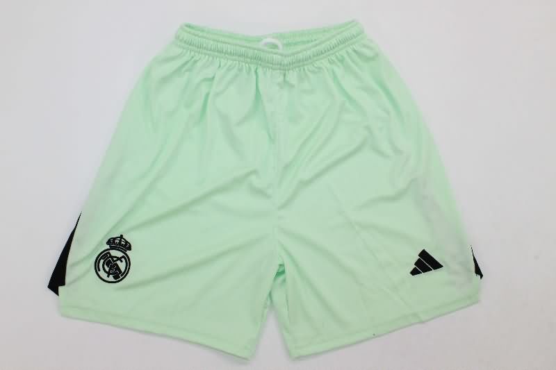 Real Madrid 25/26 Kids Goalkeeper Green Soccer Jersey And Shorts