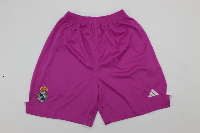 Real Madrid 25/26 Kids Goalkeeper Purple Soccer Jersey And Shorts