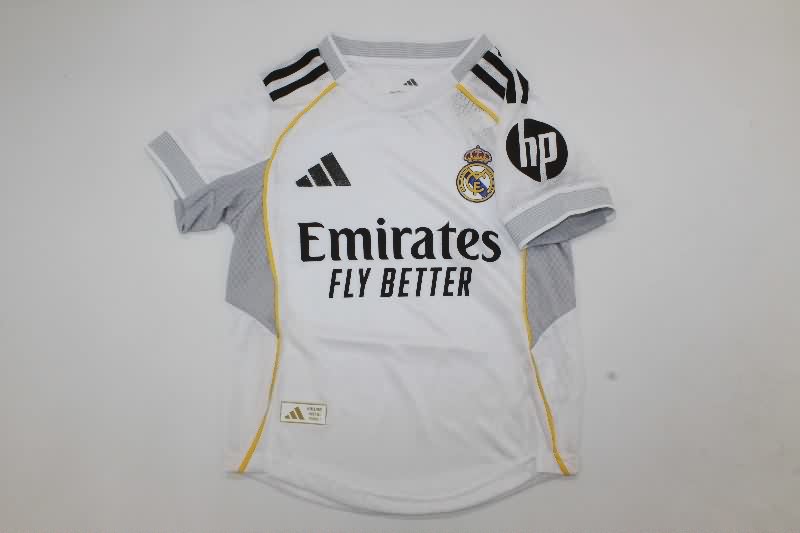 Real Madrid 25/26 Kids Home Soccer Jersey And Shorts (Player)