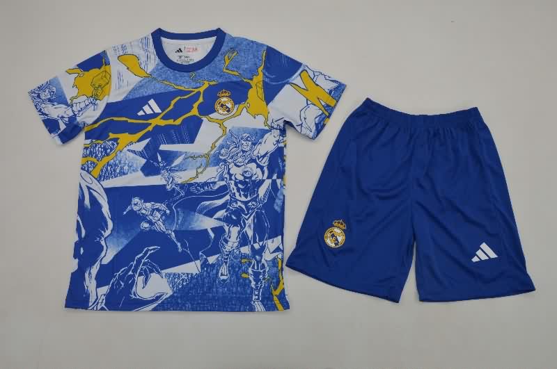 Real Madrid 25/26 Kids Special Soccer Jersey And Shorts 08