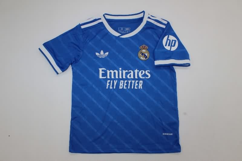 Real Madrid 25/26 Kids Third Soccer Jersey And Shorts