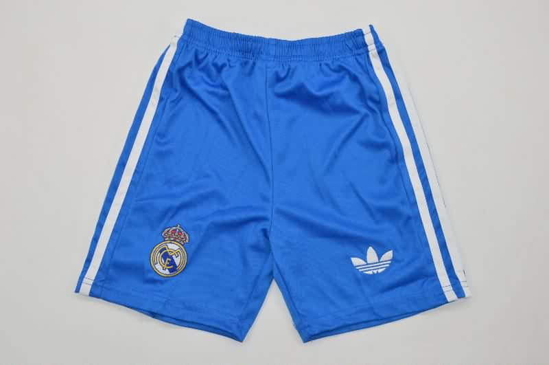 Real Madrid 25/26 Kids Third Long Sleeve Soccer Jersey And Shorts