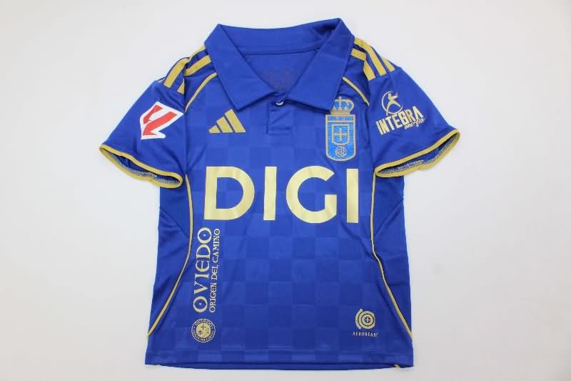 Real Oviedo 25/26 Kids Home Soccer Jersey And Shorts