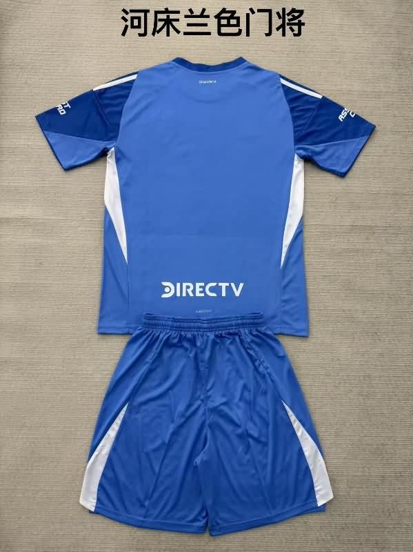 River Plate 25/26 Kids Goalkeeper Blue Soccer Jersey And Shorts