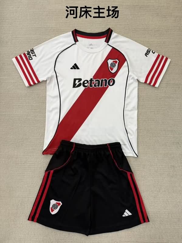 River Plate 25/26 Kids Home Soccer Jersey And Shorts