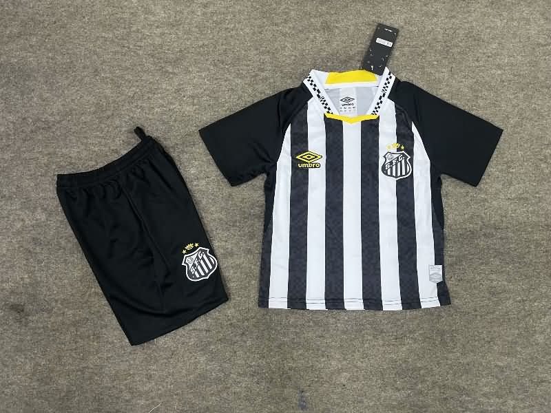 Santos 2025 Kids Away Soccer Jersey And Shorts