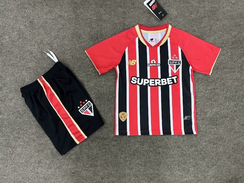 Sao Paulo 2025 Kids Away Soccer Jersey And Shorts