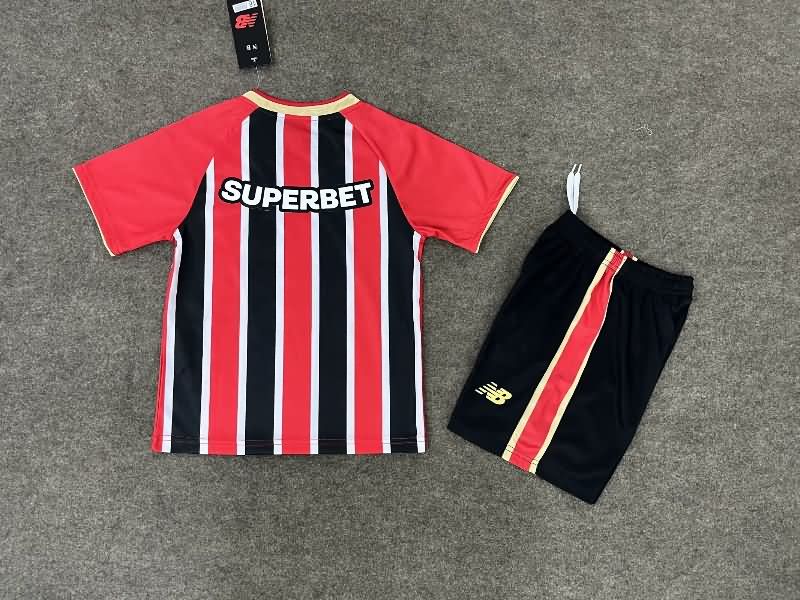Sao Paulo 2025 Kids Away Soccer Jersey And Shorts