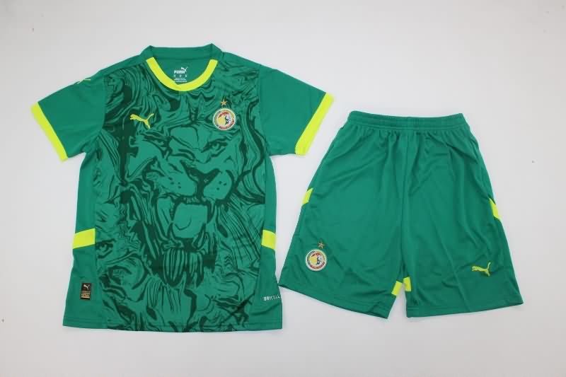 Senegal 2025 Kids Away Soccer Jersey And Shorts