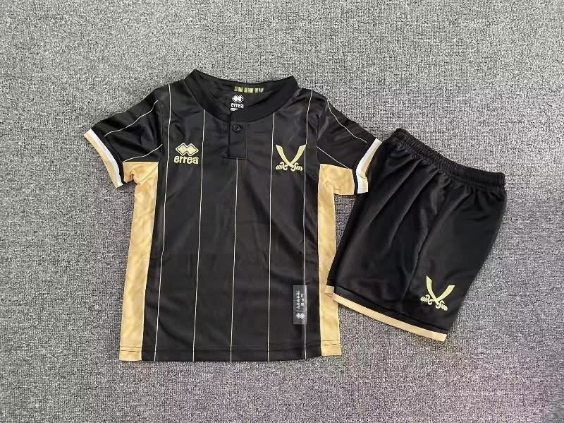 Sheffield United 25/26 Kids Goalkeeper Black Soccer Jersey And Shorts