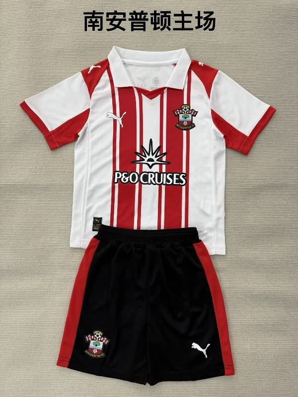 Southampton 25/26 Kids Home Soccer Jersey And Shorts
