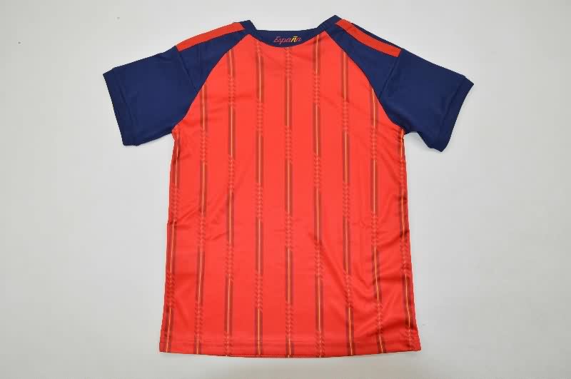 Spain 2026 Kids Home Soccer Jersey And Shorts