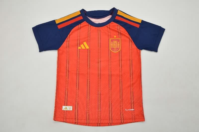 Spain 2026 Kids World Cup Home Soccer Jersey And Shorts (Player)