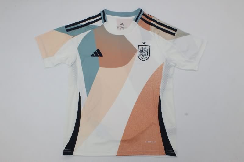 Spain 2025 Kids Female EURO Away Soccer Jersey And Shorts