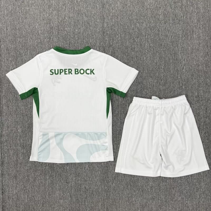 Sporting Lisbon 25/26 Kids Away Soccer Jersey And Shorts