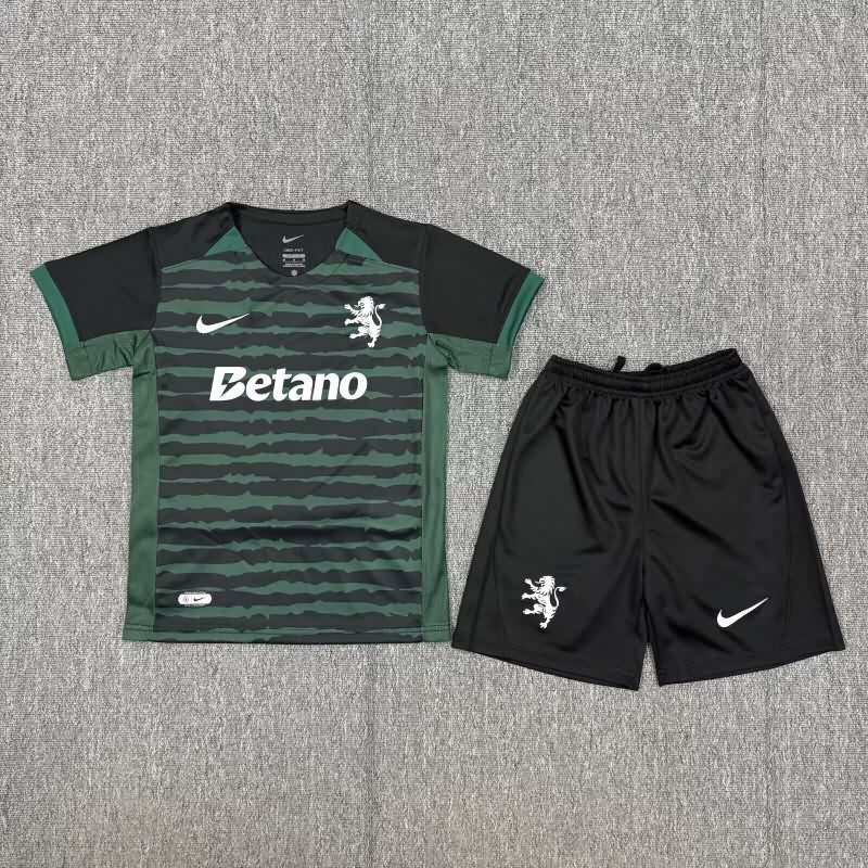 Sporting Lisbon 25/26 Kids Special Soccer Jersey And Shorts 03