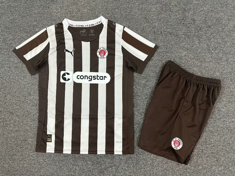 St Pauli 25/26 Kids Home Soccer Jersey And Shorts