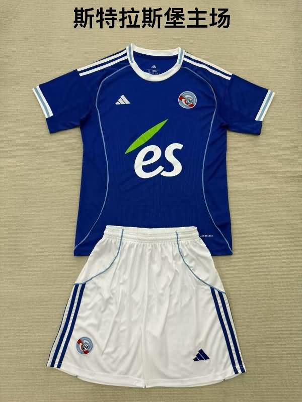 Strasbourg 25/26 Kids Home Soccer Jersey And Shorts