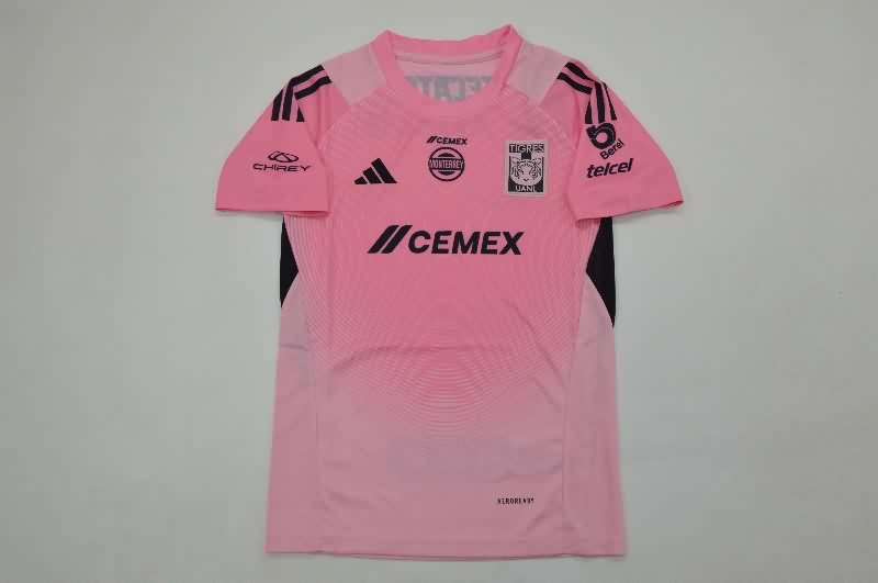 Tigres UANL 25/26 Kids Goalkeeper Pink Soccer Jersey And Shorts
