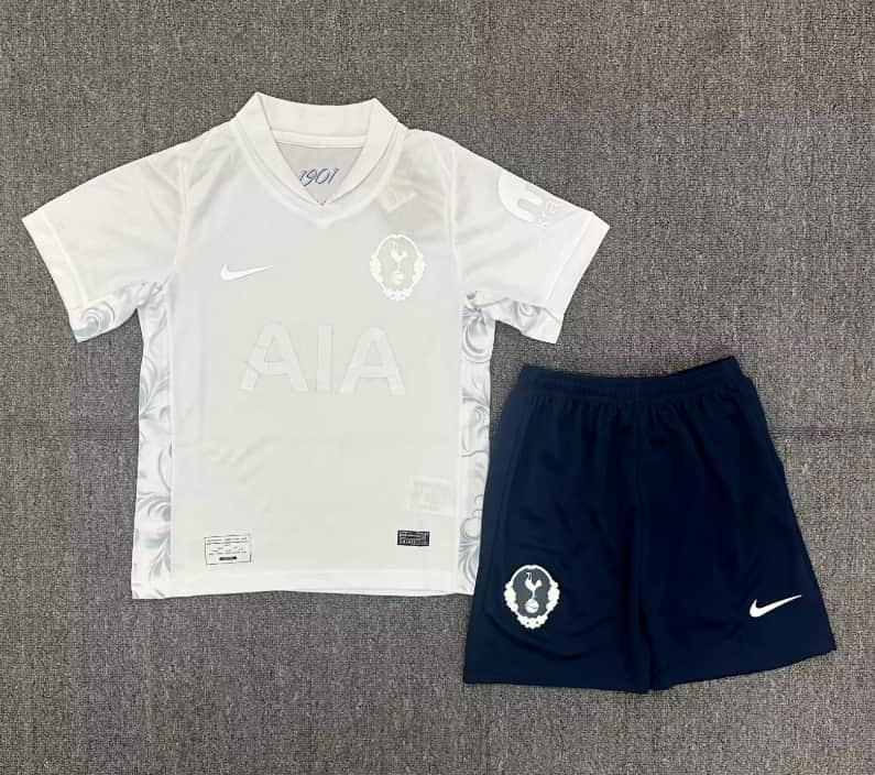 Tottenham Hotspur 25/26 Kids 125th Anniversary Soccer Jersey And Shorts