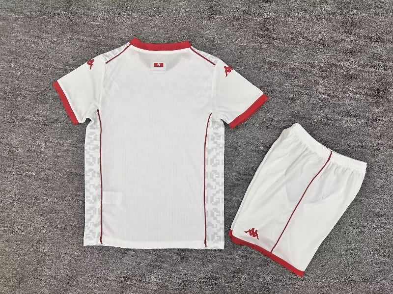Tunisia 25/26 Kids Away Soccer Jersey And Shorts