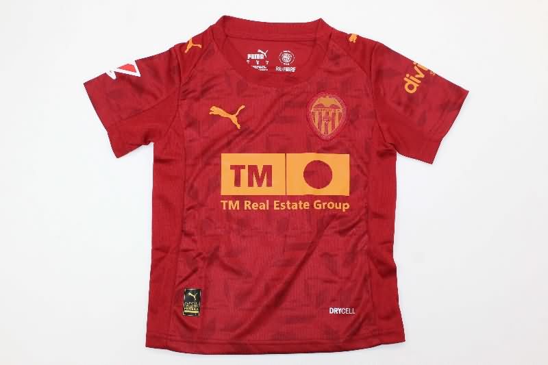 Valencia 25/26 Kids Away Soccer Jersey And Shorts