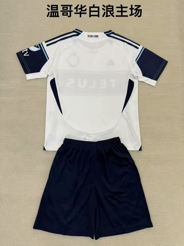 Vancouver Whitecaps 2025 Kids Home Soccer Jersey And Shorts