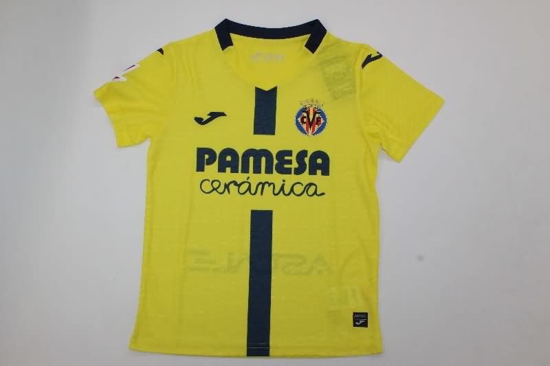 Villarreal 25/26 Kids Home Soccer Jersey And Shorts
