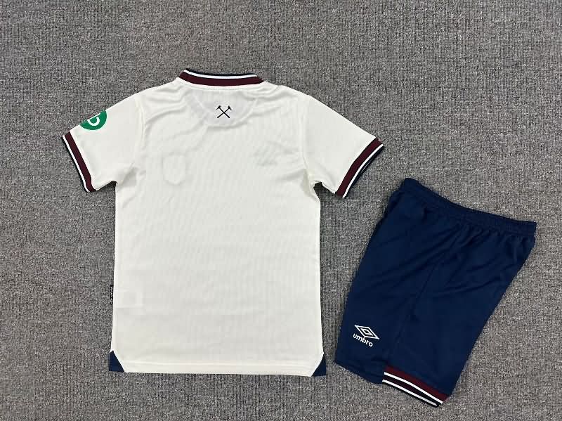 West Ham 25/26 Kids Away Soccer Jersey And Shorts