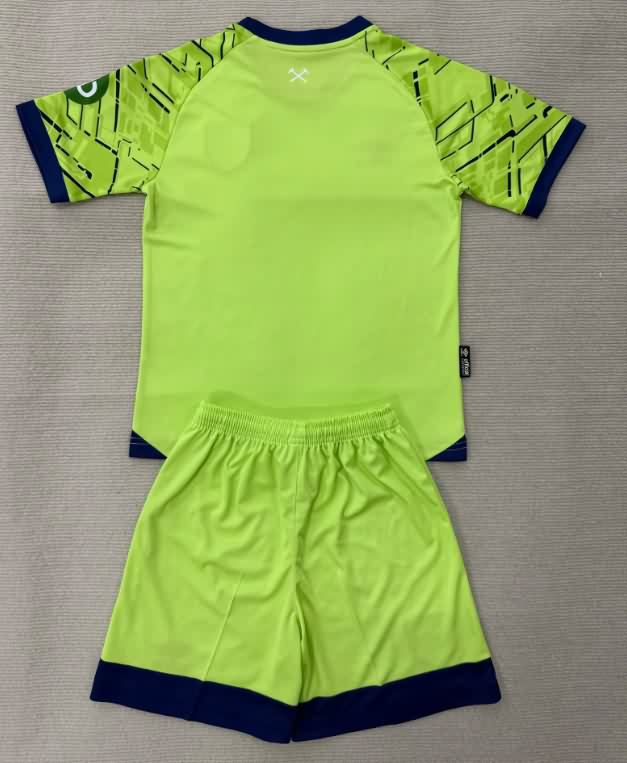 West Ham 25/26 Kids Goalkeeper Green Soccer Jersey And Shorts