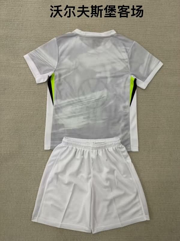 Wolfsburg 25/26 Kids Away Soccer Jersey And Shorts