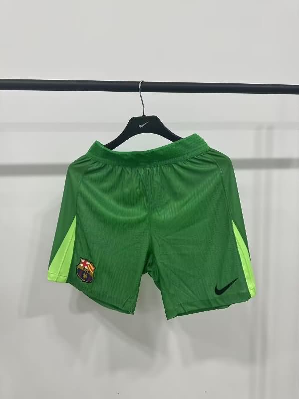 AAA(Thailand) Barcelona 25/26 Goalkeeper Green Soccer Shorts (Player)
